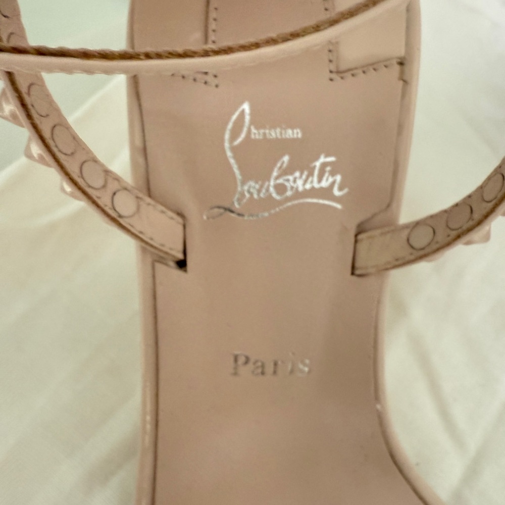 Christian Louboutin Pink Wedge Slingbacks - Picture 5 of 10